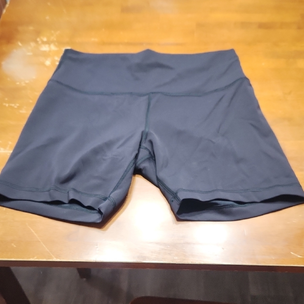 Lululemon Athletica Black Bike Shorts with Wide Waistband